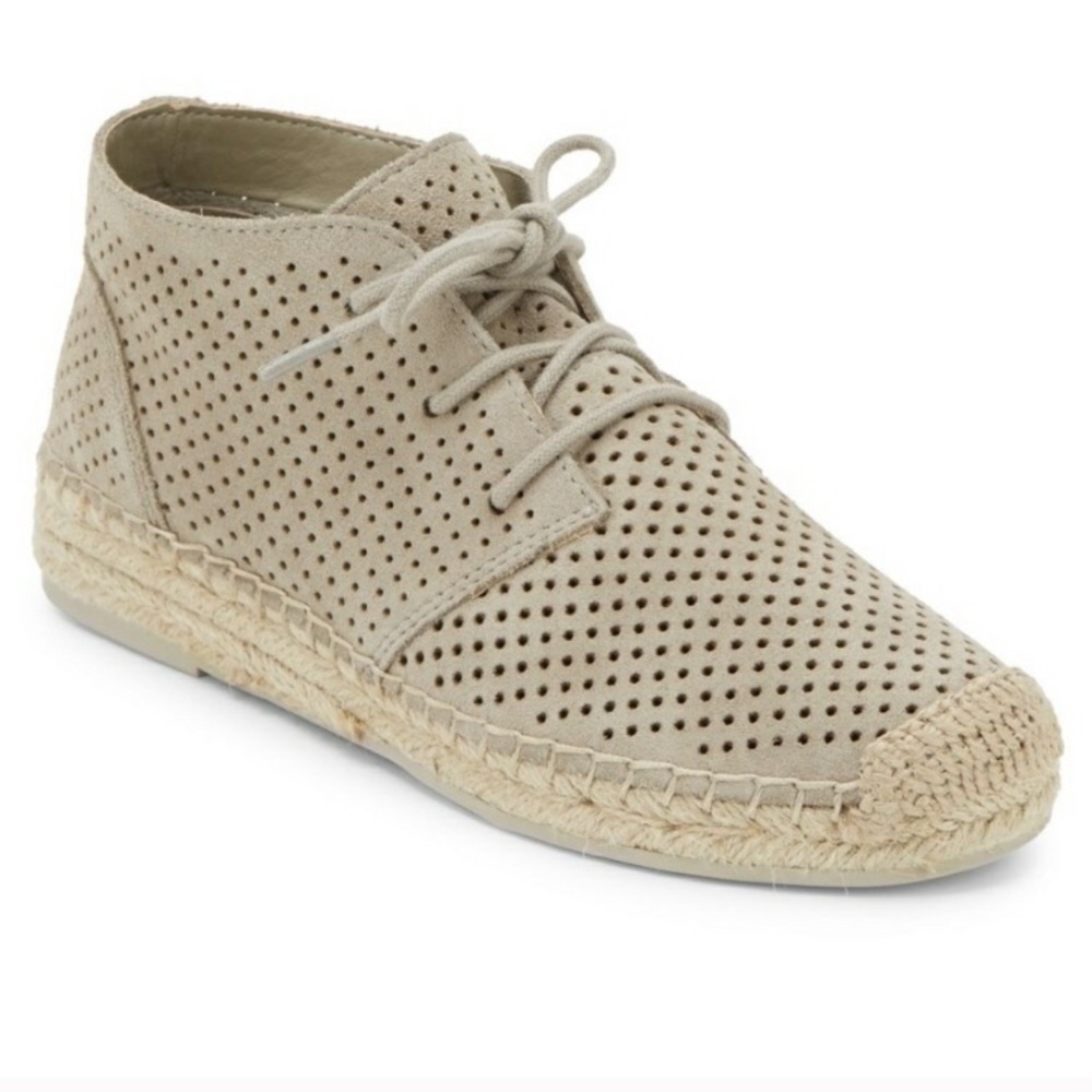 DolceVita tan suede perforated Laceup espadril 9.5